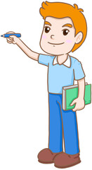 cartoon teacher back to school character