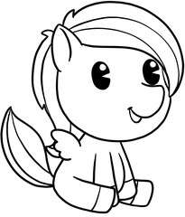 cute little pony coloring page