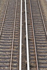 Schienen einer Eisenbahn - Eisenbahnschienen