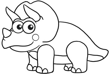 cute cartoon dinosaur for coloring