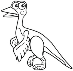 cute cartoon dinosaur for coloring