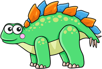 cute cartoon dinosaur character