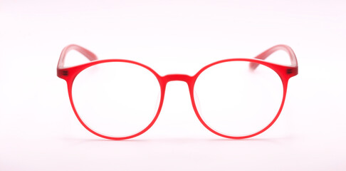 Fototapeta premium red sunglasses isolated on white background