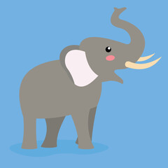 adult elephant with large fangs