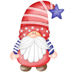 America Gnome-USA Watercolor