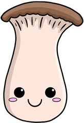 colorful cute cartoon vegetable mushroom