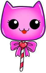 cute cartoon cat halloween character candy