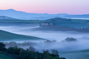 fog on the hills