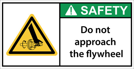 Please be careful not to put your hand near the flywheel.Sign safety.