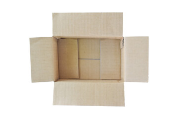 Cardboard boxes on transparent background - PNG format.