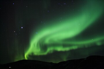 aurora borealis and stars
