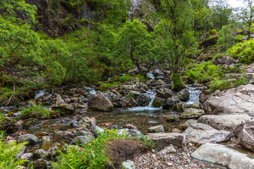 Fototapeta na wymiar Waterfall in Glencoe