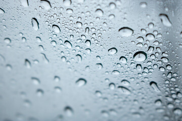 water drops on glass