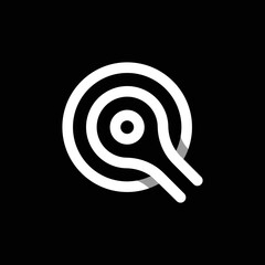 modern letter Q monogram logo design