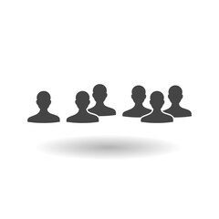 Person icon symbol icon with shadow