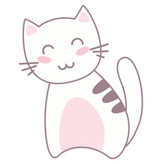 illustration of cute cartoon cat