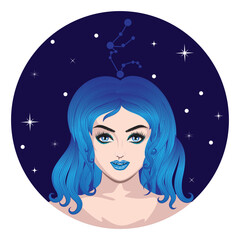 Aquarius girl avatar