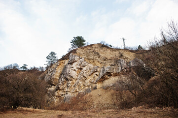 Rock at Turold science trail, Mikulov, Czech Republic.