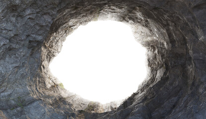 Rock caves on a transparent background