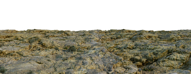 Rocks of various forms on a transparent background.