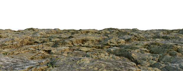 Rocks of various forms on a transparent background.