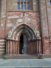 Main Entrance to St Magnus Cathedral in Kirkwall, Orkney Islands, Scotland, United Kingdom
