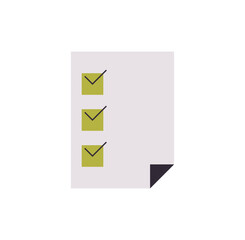 Simple approve related icon and accepted elements infographic tick flat vector illustration.