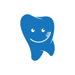 Dental logo with toothbrush illustration