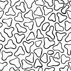 hand drawn line ink black spot on white seamless pattern  for wallpaper, background, backdrop, textile, surface, texture, banner, label, card, cover etc. vector design