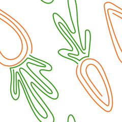 Line carrot. Abstract seamless pattern. Vector illustration. Simple background