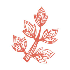 Autumn leaf sketch. Hand drawn vector illustration. Pen or marker doodle plant