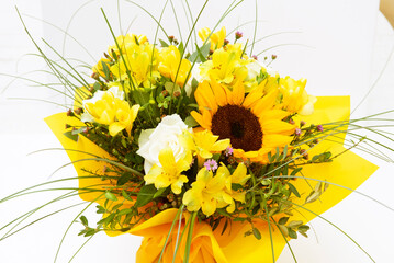 Bouquet fleurs jaune 