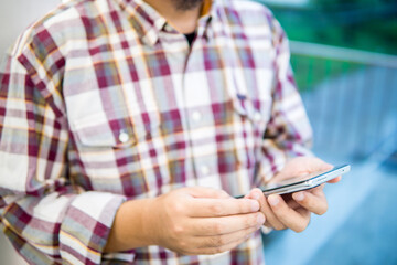 man using a mobile phone