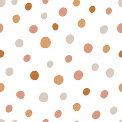Boho seamless pattern with colorful circles