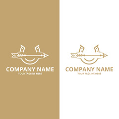 horseshoe or stable or blacksmith logo. Badge Vintage Horseshoe Logo Template Vector