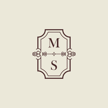 MS vintage initial monogram logo which is good for digital branding or print