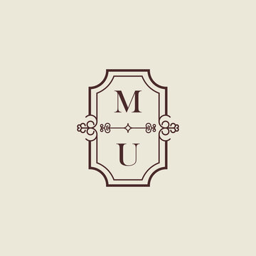 MU vintage initial monogram logo which is good for digital branding or print