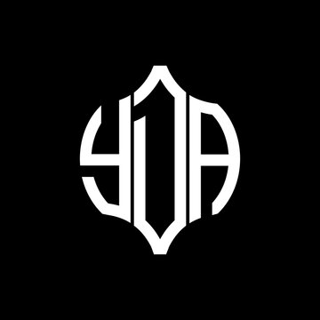 YDA letter logo. YDA best black background vector image. YDA Monogram logo design for entrepreneur and business.

