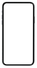 Phone with Blank Screen on Transparent Background