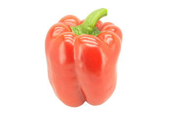 Red bell pepper or Sweet pepper or Capcicum isolated on white background with clipping path