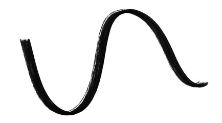 Hand drawn black paint brush strokes.