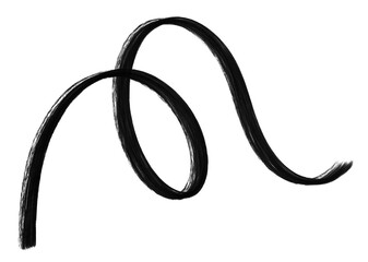 Hand drawn black paint brush strokes.