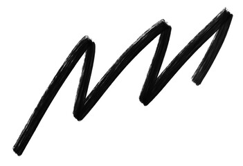 Obraz premium Hand drawn black paint brush strokes.