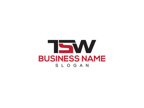 Abstract TSW Logo Icon, Colorful TS t s w Logo Letter Vector Image Design For Company Or Business