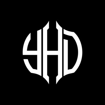 YHD letter logo. YHD best black background vector image. YHD Monogram logo design for entrepreneur and business.
