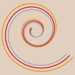 Rainbow geometric illustration on white background, vector