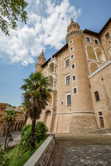 Fototapeta na wymiar Beautiful places of Italy. View of the Ducal Palace of Urbino , city and World Heritage Site in Marche region, Italy.