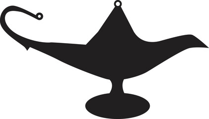 magic oil lamp icon on white background. magic lamp logo. flat style.