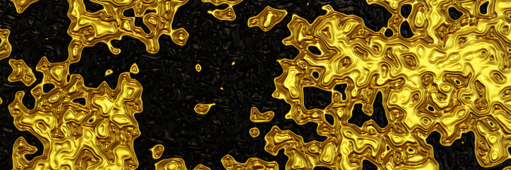 Abstract gold and black background.