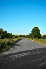 Road in the countryside in Ukraine.